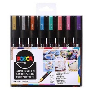 Posca PC-3mm Metalic Col 8pk