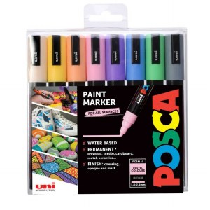 Posca PC-5mm Pastel Col 8pk