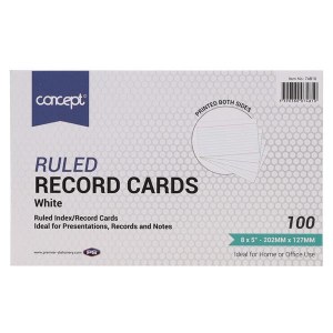 Record Cards 8x5