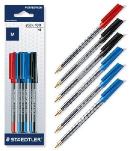 Staedtler Stick Pen Ass 6 Pack