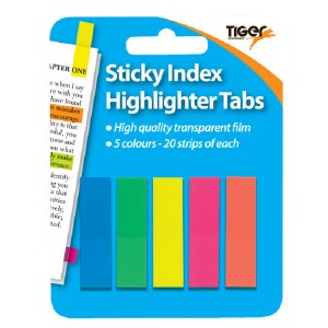 Sticky Index Tabs - Tiger