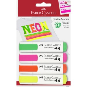 Textile Markers Set of 5 Neon