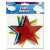 Foam Shapes Glitter Stars 8pk