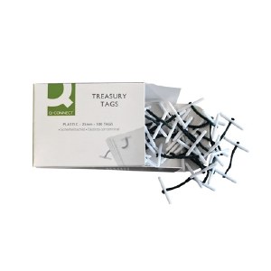Treasury Tags 25mm 100 Plastic
