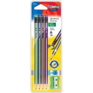 Triangular Pencil Metallic 4Pk
