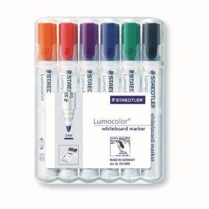 Whiteboard Markers 6pk (B)