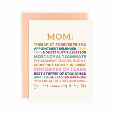 Mom, You are Necessary Card