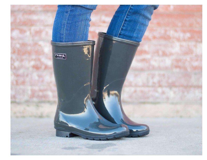 Emma Mid Calf Gray Rain Boots - The 