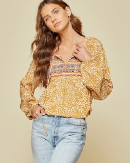 Leopard Top with Embroidery M