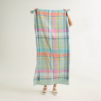 Double Sided Beach Towel: Pastel Plaid