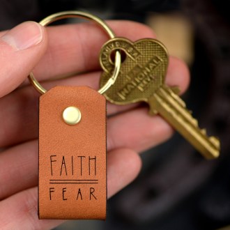 Faith Over Fear Keychain