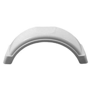 Plastic Fender for 12" tire - White with Top Step
