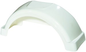 Plastic Fender for 13" tire- White with Top Step