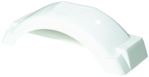 Plastic Fender for 8"-12" tires - White with Top Step
