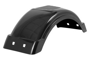 Plastic Fender for 8"-12" tires- Black with Top Step