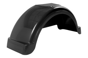 Plastic Fender for 14" tire - Black with Top Step