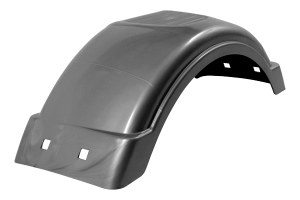 Plastic Fender for 8"-12" tires - Silver with Top Step