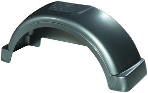 Plastic Fender for 13" tire - Silver with Top Step