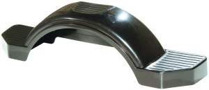 Plastic Fender for 12" tire - Black with Top Step