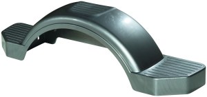 Plastic Fender for 12" tire - Silver wit Top Step