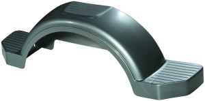 Plastic Fender for 13" tire - Silver with Top and Side Step