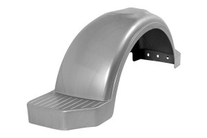 Plastic Fender for 15" tire - Silver with top &amp; Side Steps