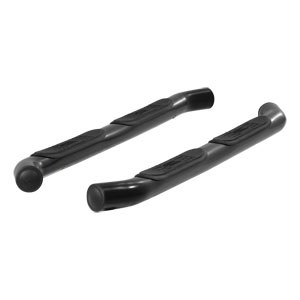 Black 3" Round Side Bars - Toyota FJ Cruiser