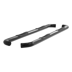 Black 3&quot; Round Side Bars - Toyota Tundra Crewmax