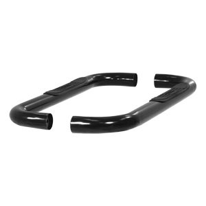 Black 3" Round Side Bars - Ford F-150 Regular Cab