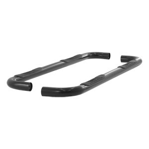 Black 3" Round Side Bars - Dodge/Ram Dakota Quad Cab