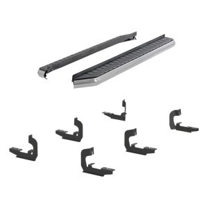 76" Black Aerotread running boards and mounting brackets - Cadillac Escalade/Chevrolet Tahoe/GMC Yukon