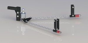 No-Sway Weight Distribution Hitch 8" drop/rise, 2-5/16" ball, 8" brackets 3386