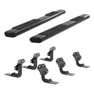 6" Toyota Tacoma Extended Cab Oval Side Bars With Brackets