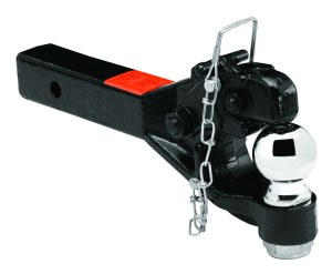 Receiver Mount Pintle Hook 2-5/16&quot; Ball 2&quot; Square Solid Shank