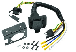 7-Way Flat Pin Connector/4-Flat Combo Adapter Harness w/Mounting Bracket &amp; Hardware