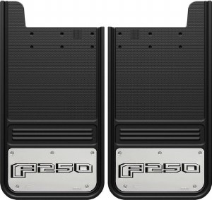 GA1223F250-2, Gatorback Ford F-250 Logo Mud Flap, 12x23", universal fit.