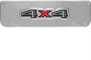 Gatorback GA759900 stainless steel replacement plate for mud flaps, Ford licensed, universal fit, includes hardware, durable Canadian-made upgrade for trucks.