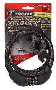 Resettable Combination Cable Lock
