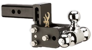 Browning Tow &amp; Stow Adjustable Triple Ball Mount, 3" Drop