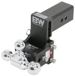 Black Tow &amp; Stow Adjustable Tri Ball Mount 4.5" Drop