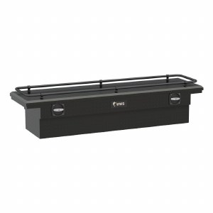 72" Secure Lock Crossover Truck Tool Box with Low Profile and Rail - Black