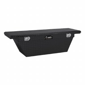 63" Deep Angled Crossover Truck Tool Box with Low Profile - Black