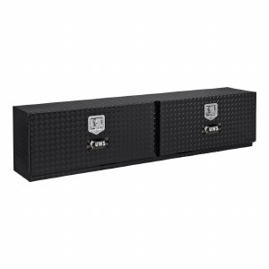 Gloss Black Aluminum 90" Double Door Topside Truck Tool Box