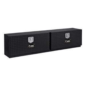 Gloss Black Aluminum 96" Double Door Topside Truck Tool Box