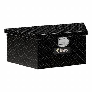 Gloss Black Aluminum 34" Trailer Tongue Box with Low Profile