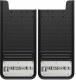 Gatorback GA1226F250-2 Ford F-250 logo mud flaps, universal 12x26 fit, heavy-duty virgin rubber with stainless steel plate for durable truck protection