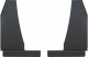 Gatorback GAA756728 universal mud flap bracket, 18 gauge black anodized aluminum, 14” wide 1” offset, beveled edge, hardware included, made in Canada.
