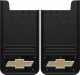 Rear Mud Flaps Chevrolet Bowtie Gold Logo12"x23" Black Wrap