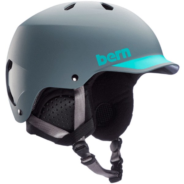 Bern Mens Watts Helmet-Matte Grey/Aqua 