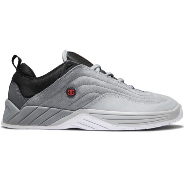 DC Mens Williams Slim Shoe-Grey/Black/Red-8 